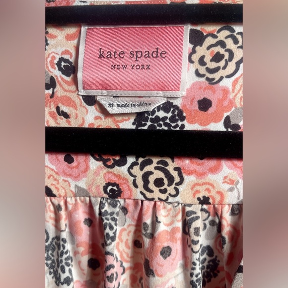 Kate Spade Roseyte Blooms wrap multicoloured Trendy Stylish midi dress M - Picture 5 of 5